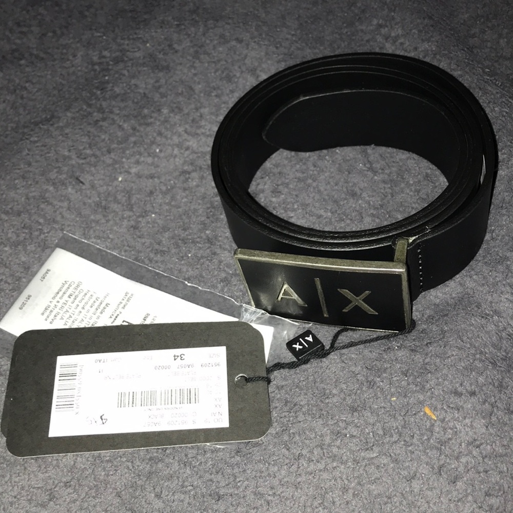 Classic A/X plate belt by Armani Exchange